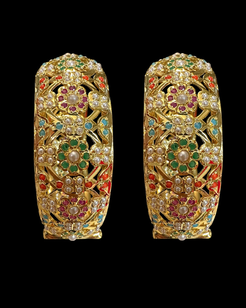 B305A Navratan Shibra Bangles ( READY TO SHIP  )