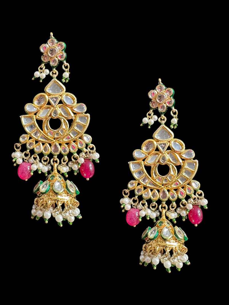 Kundan jhumka earrings  ( READY TO SHIP )