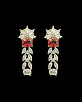 Silver plated  necklace set - Ruby  ( READY TO SHIP )