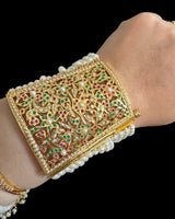 Jadau bahi / bracelet in ruby emerald  ( READY TO SHIP )