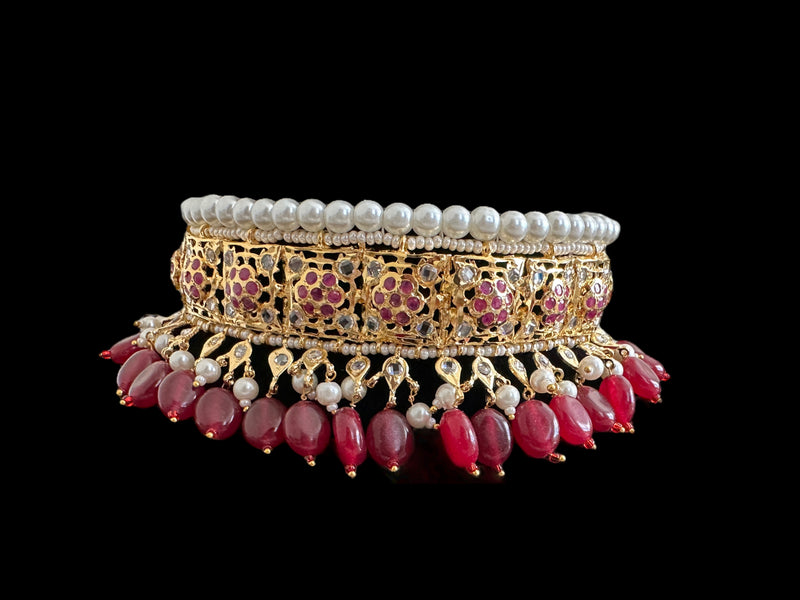 C327 sifat jadavi lacha in ruby  beads (READY TO SHIP  )