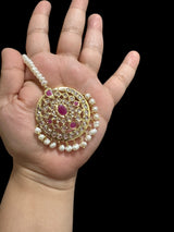 DJTK333 Zeba tika in fresh water pearls - Ruby ( READY TO SHIP)