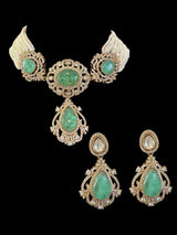 C529 Victorian choker set in light green ( READY TO SHIP )