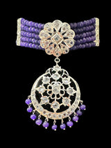 C511 Viya choker in amethyst beads ( READY TO SHIP )