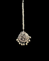Sarah silver plated tika in fresh water pearls ( READY TO SHIP )