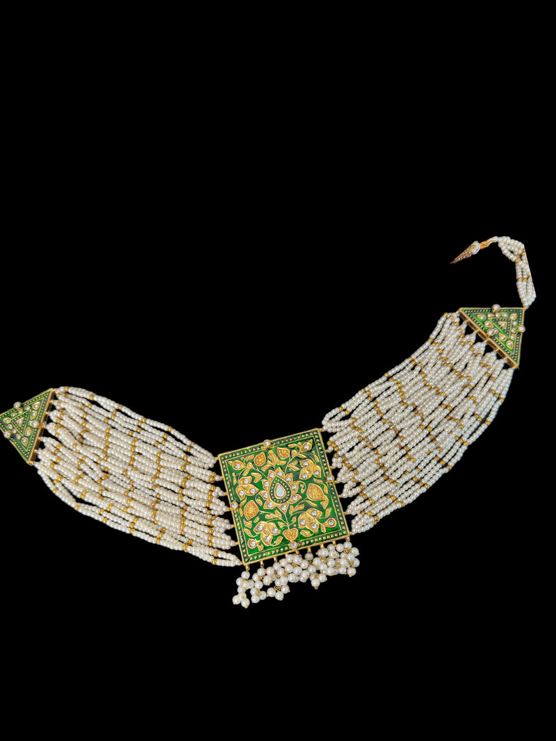 DNS132 Bahaara kundan meenakari necklace (READY TO SHIP)