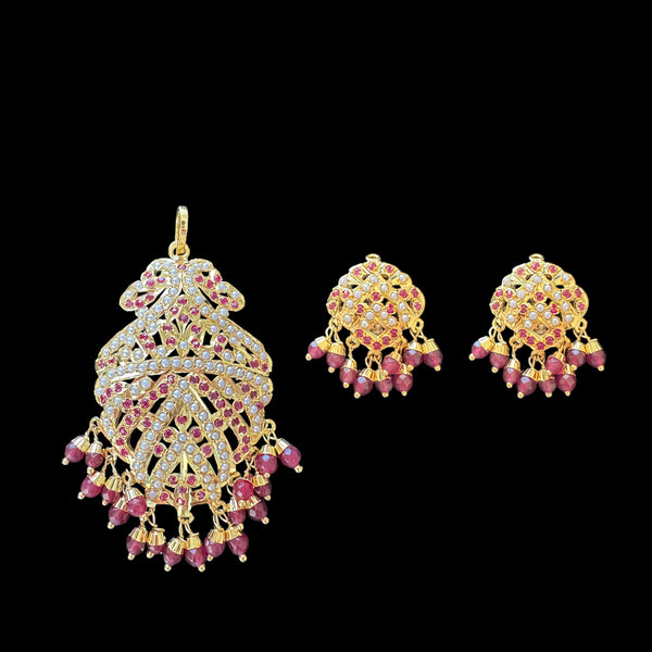 PS305 Shahreen ruby pendant set ( READY TO SHIP )