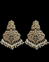 DNS211 Neeli Elegant Gold-Plated Necklace Set with Zircons & Shell Pearls ( READY TO SHIP )
