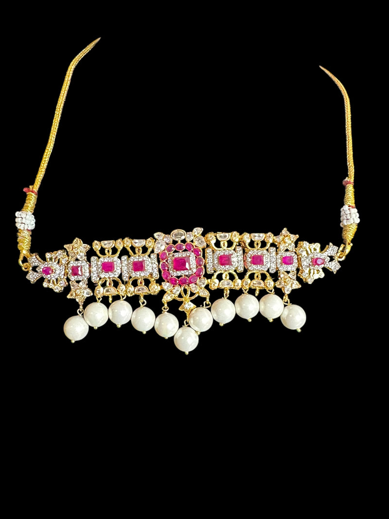 C519 Mehera ruby choker set  ( READY TO SHIP )