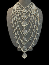 SAT106 Asmara Satlada with earrings tika in silver plating ( READY TO SHIP  )