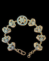 Turquoise Freshwater Pearl Gold-Plated Silver Bracelet ( READY TO SHIP )