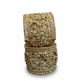 Broad Gold-Plated Mango Motif Kadhas (Set of 2) ( READY TO SHIP )