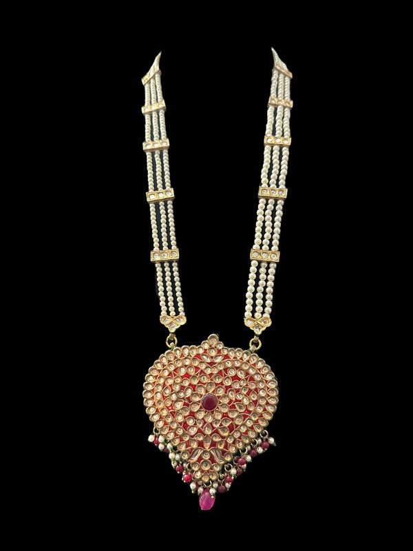 DLN82 Anan kundan rani haar (long necklace set ) ( READY TO SHIP )