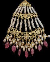 DJHR157 Moissanite and Ruby jhoomar ( READY TO SHIP )