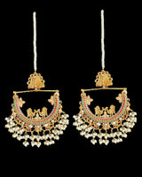 DER730 Gold plated Bali style earrings in multicolor ( READY TO SHIP )