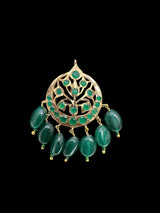 ET537 Asmee earrings in green  (READY TO SHIP)