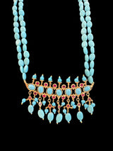 PS346 Tirmani in turquoise and ruby combination ( READY TO SHIP )