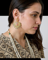 PS563 Tirmani in mint stones and beads with shell pearls ( READY TO SHIP )