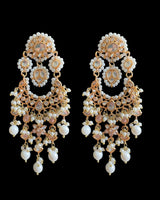 ERS3 Gold-Plated Dangler Earrings with Zircons & Shell Pearls ( READY TO SHIP ) (Copy)