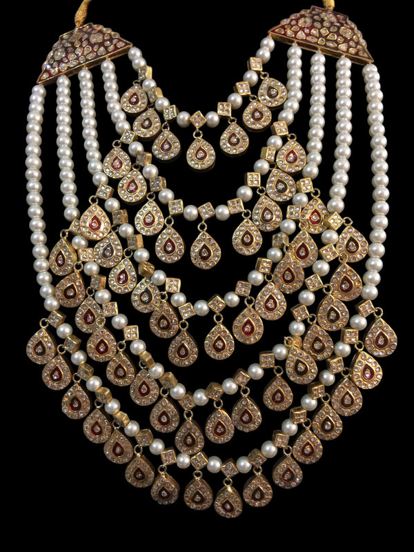 Kyra  five layered kundan necklace / satlada ( SHIPS IN 4 WEEKS )