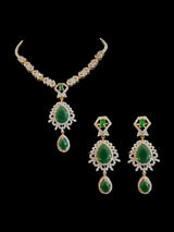 DNS145 suha necklace set in green ( READY TO SHIP )