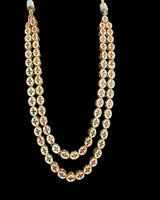 DNS208 Afsa Two-Layered Kundan Necklace – Handcrafted Bridal Gold-Plated Set with Meenakari Work ( READY TO SHIP )