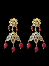 DLN105 Erica pathani haar with earrings in rubies  ( READY TO SHIP )