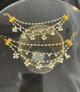 Zehra pearl ear chain for heavy earrings 
