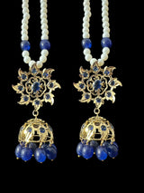 C540 Jadavi lacha with karanphool in blue / sapphire ( READY TO SHIP)