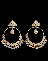 ERS8 Mukti jadau chandbali earrings - pearls  ( READY TO SHIP )
