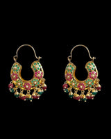 DER736 Jadau Bali earrings - ruby emerald ( READY TO SHIP )