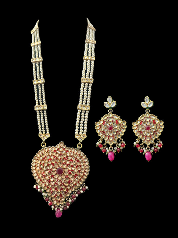 DLN82 Anan kundan rani haar (long necklace set ) ( READY TO SHIP )