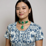 C573 TASHA doublet choker - green / emerald ( READY TO SHIP )