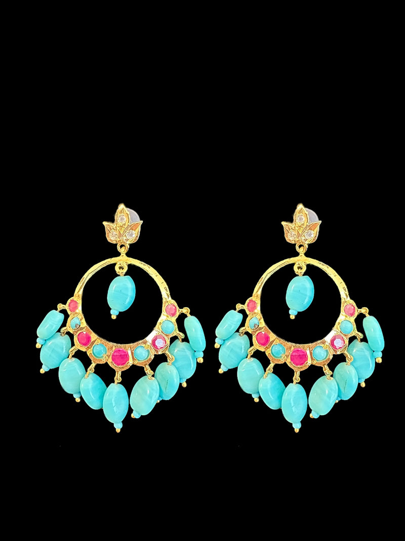 PS346 Tirmani in turquoise and ruby combination ( READY TO SHIP )