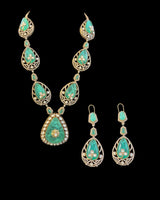 High quality doublet emerald necklace set ( READY TO SHIP )