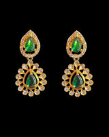 Gold plated pendant set - GREEN - READY TO SHIP