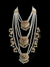 BAHAAR bridal set in Navratan and pearls ( READY TO SHIP )