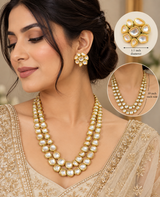 DNS501 Nikita two layered kundan necklace (READY TO SHIP )