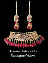 C308  Mahira v style choker with earrings( READY TO SHIP  )