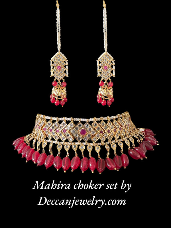 C308  Mahira v style choker with earrings( READY TO SHIP  )