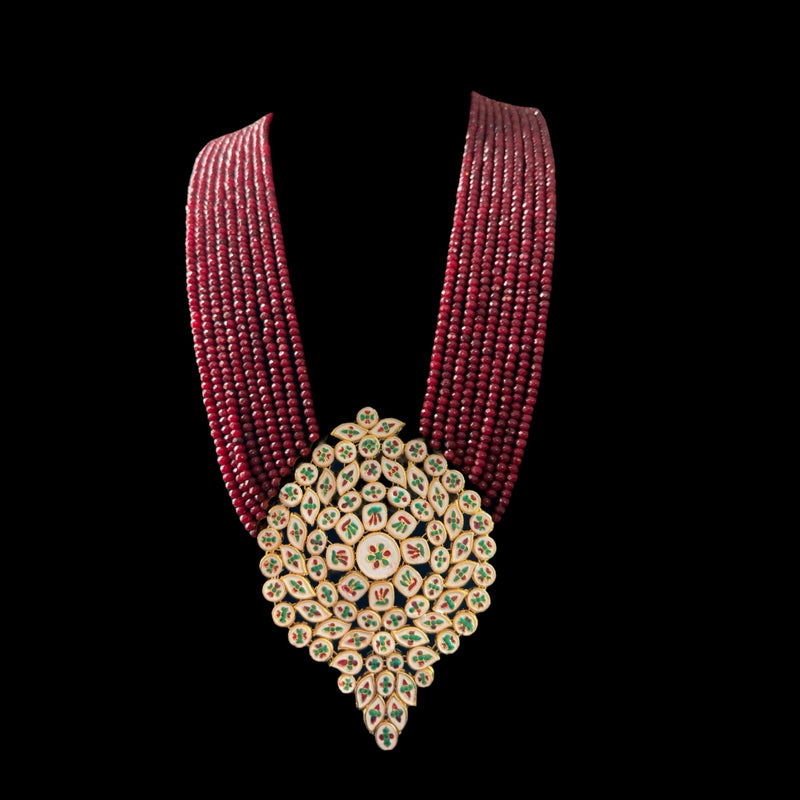 DLN79 Reeba long necklace with earrings ( READY TO SHIP )