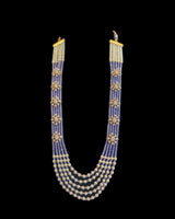 LN506 Gold-Plated Purple CZ Beads & Shell Pearl Mala ( READY TO SHIP)