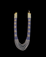 LN506 Gold-Plated Purple CZ Beads & Shell Pearl Mala ( READY TO SHIP)