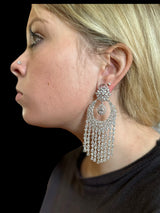 DER502 Elise silver plated earrings  ( READY TO SHIP )