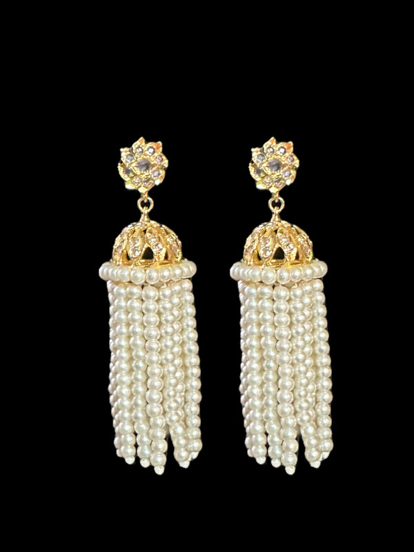 DER508W gold plated jhumka ( SHIPS IN 4 WEEKS )