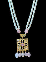 PS444 Zuni fresh water pearl pendant set in rose quartz  beads ( READY TO SHIP)