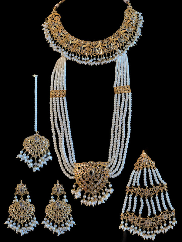 BR103 Leah bridal set in pearls   ( READY TO SHIP)