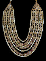 SAT75 BHANU gold plated Mala with Chandbali earrings ( READY TO SHIP)