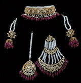 BR111 Insia jadavi lacha set in rubies  ( READY TO SHIP)