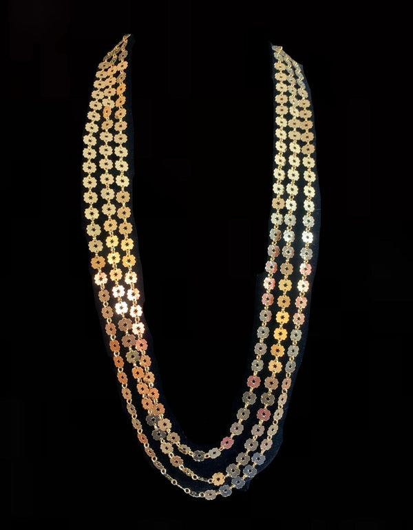 NS170 Chandan haar necklace  in gold plating  (READY TO SHIP   )